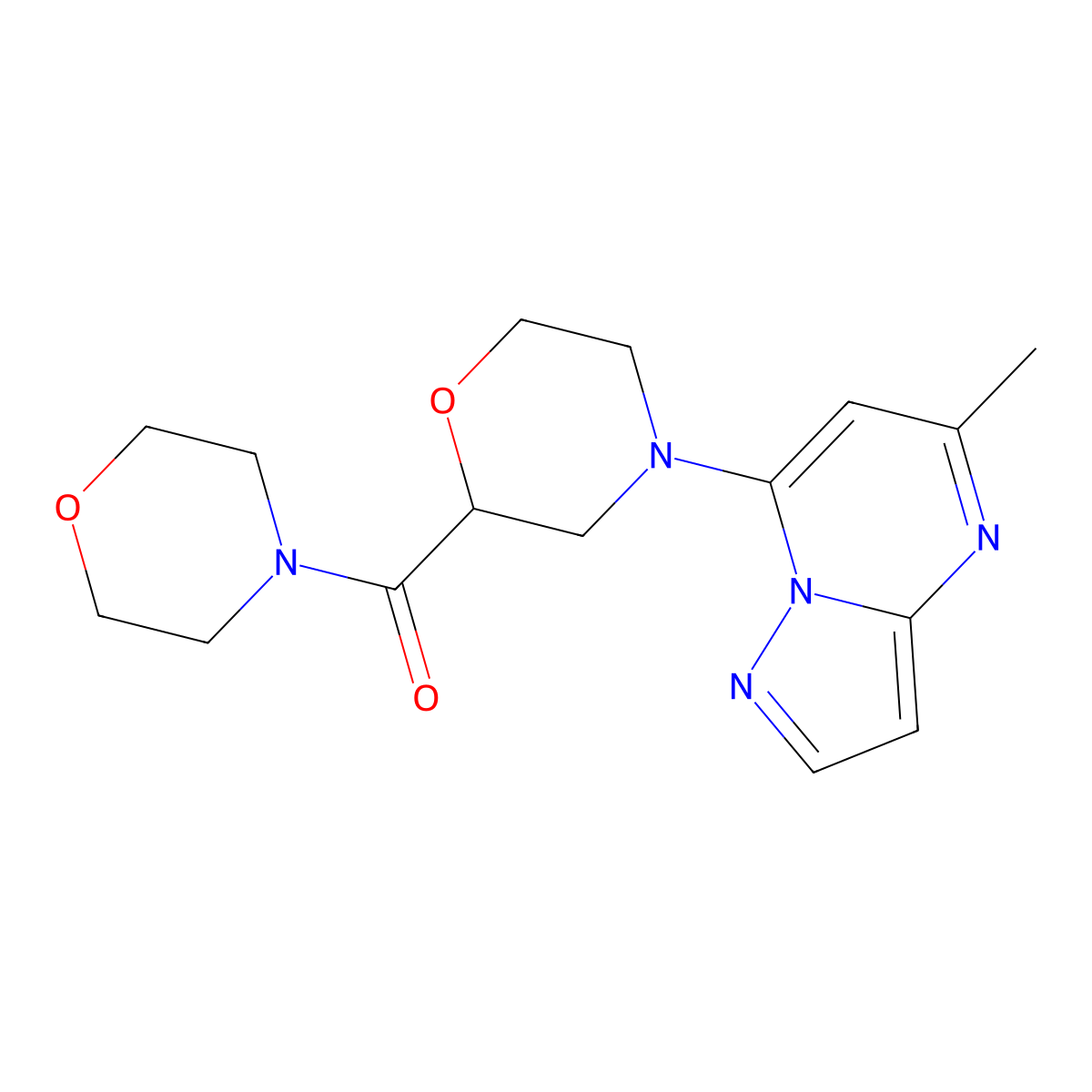 4-{5-Methylpyrazolo[1,5-a]pyrimidin-7-yl}-2-(morpholine-4-carbonyl)morpholine molecular structure, CAS 2640945-44-2