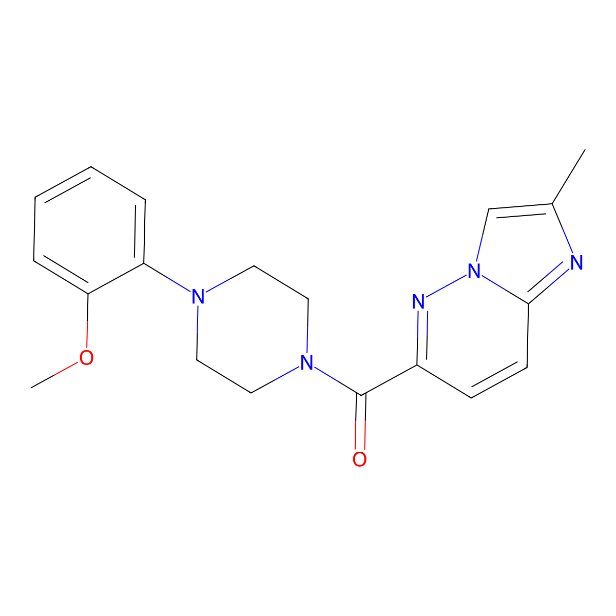 1-(2-Methoxyphenyl)-4-{2-methylimidazo[1,2-b]pyridazine-6-carbonyl}piperazine molecular structure, CAS 2640945-85-1