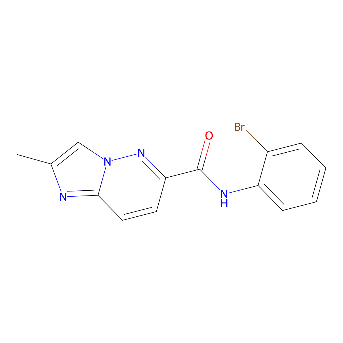 N-(2-bromophenyl)-2-methylimidazo[1,2-b]pyridazine-6-carboxamide molecular structure, CAS 2640946-60-5