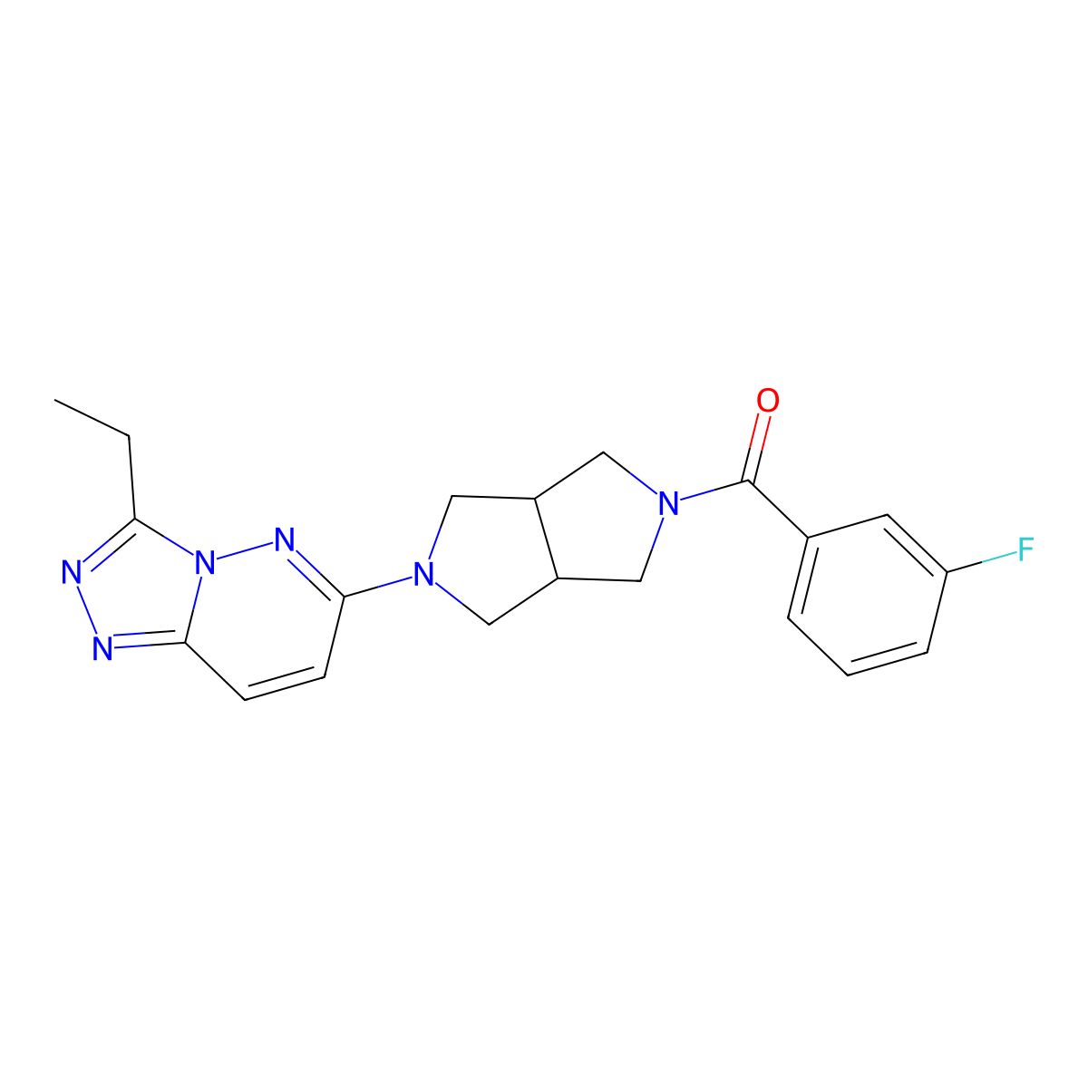 2-{3-Ethyl-[1,2,4]triazolo[4,3-b]pyridazin-6-yl}-5-(3-fluorobenzoyl)-octahydropyrrolo[3,4-c]pyrrole molecular structure, CAS 2640946-71-8