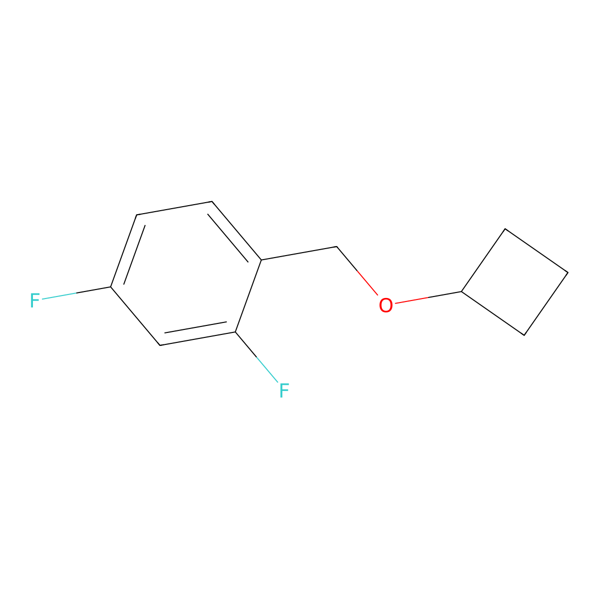 1-(Cyclobutoxymethyl)-2,4-difluorobenzene molecular structure, CAS 2640947-69-7