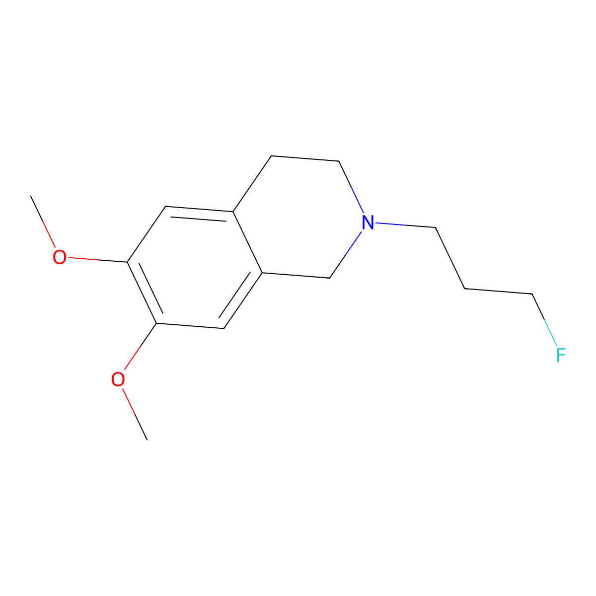 2-(3-Fluoropropyl)-6,7-dimethoxy-1,2,3,4-tetrahydroisoquinoline molecular structure, CAS 2640947-84-6
