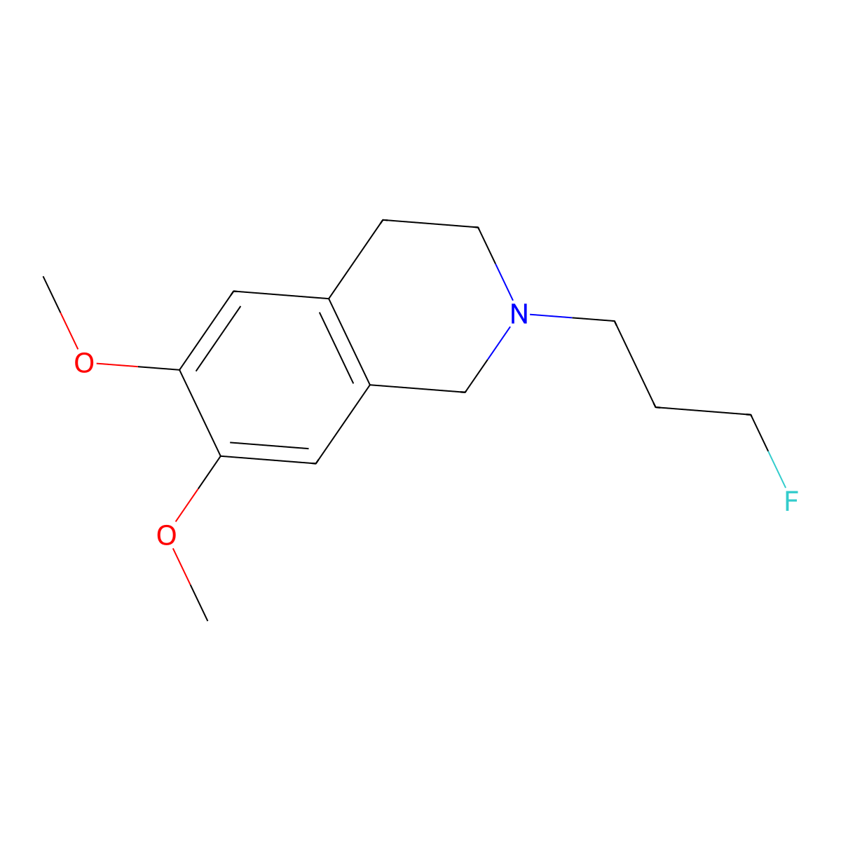 2-(3-Fluoropropyl)-6,7-dimethoxy-1,2,3,4-tetrahydroisoquinoline molecular structure, CAS 2640947-84-6
