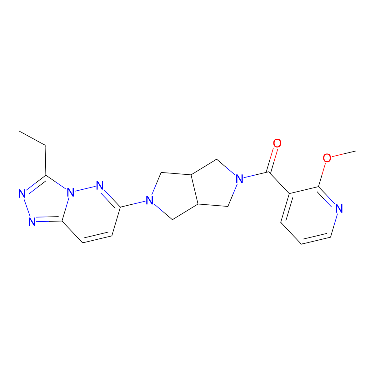 3-(5-{3-Ethyl-[1,2,4]triazolo[4,3-b]pyridazin-6-yl}-octahydropyrrolo[3,4-c]pyrrole-2-carbonyl)-2-methoxypyridine molecular structure, CAS 2640948-01-0