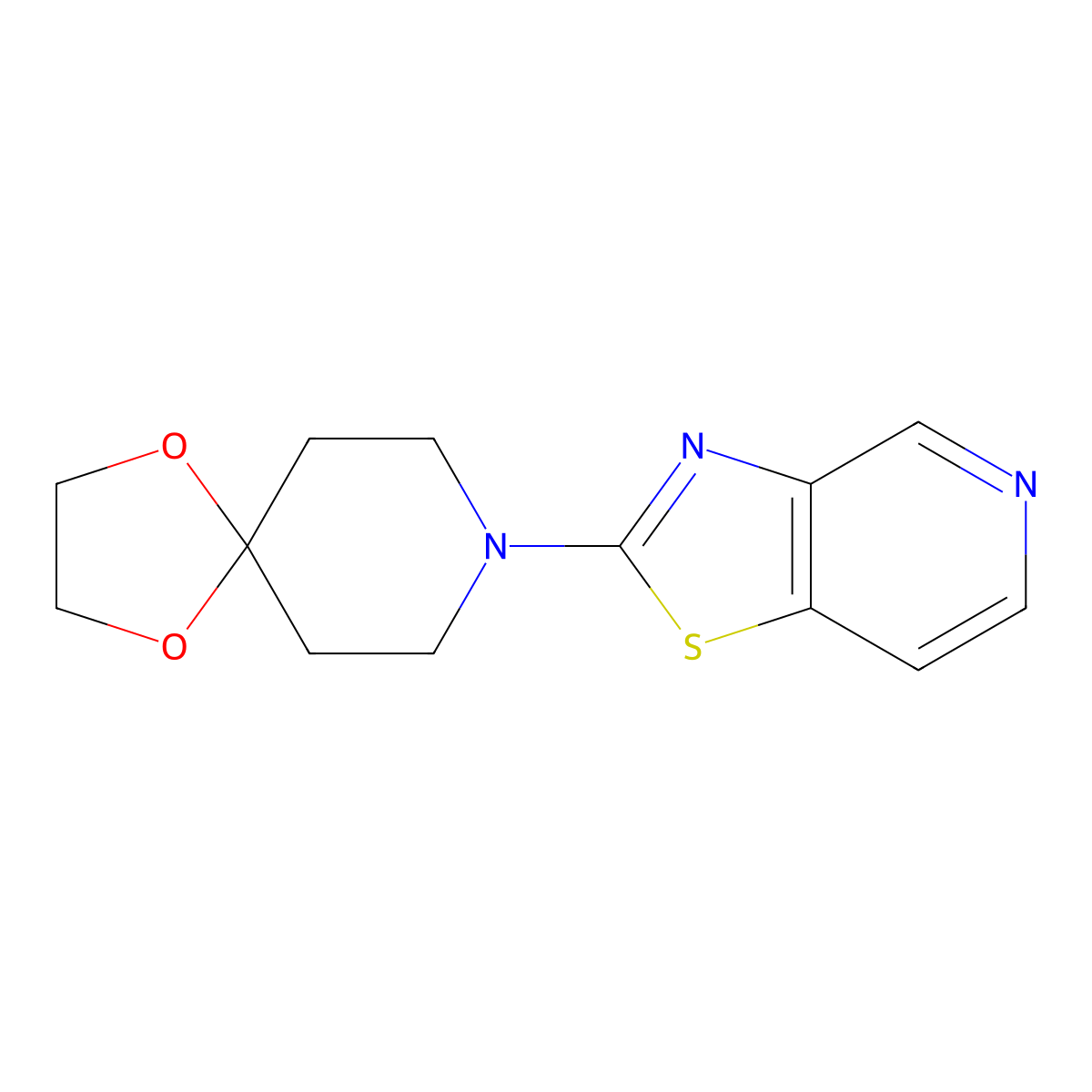 8-{[1,3]Thiazolo[4,5-c]pyridin-2-yl}-1,4-dioxa-8-azaspiro[4.5]decane molecular structure, CAS 2640948-17-8