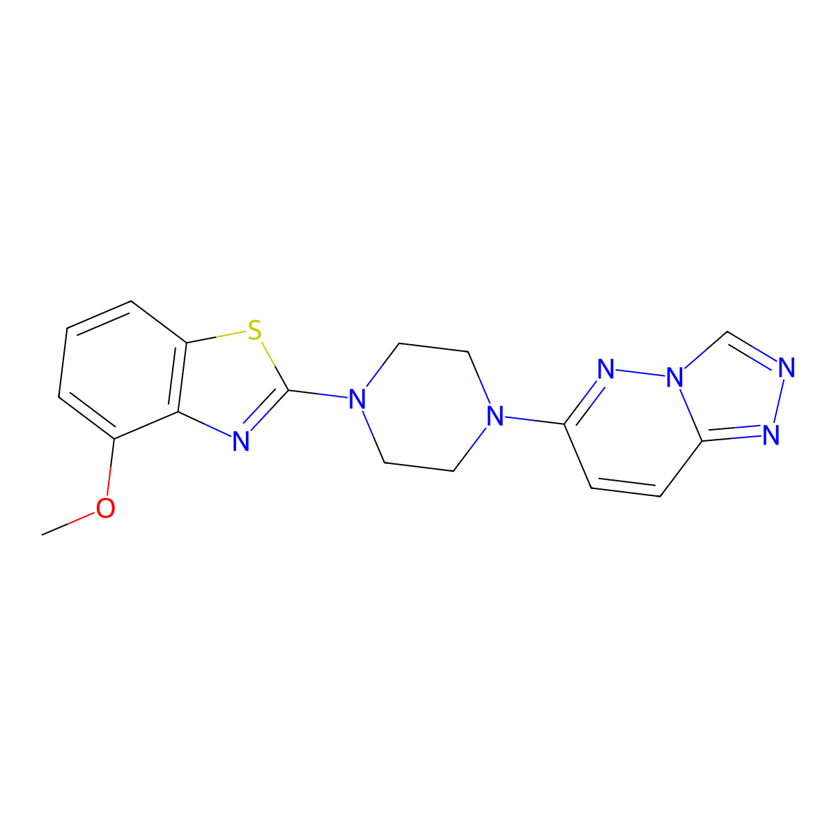4-Methoxy-2-(4-{[1,2,4]triazolo[4,3-b]pyridazin-6-yl}piperazin-1-yl)-1,3-benzothiazole molecular structure, CAS 2640948-35-0