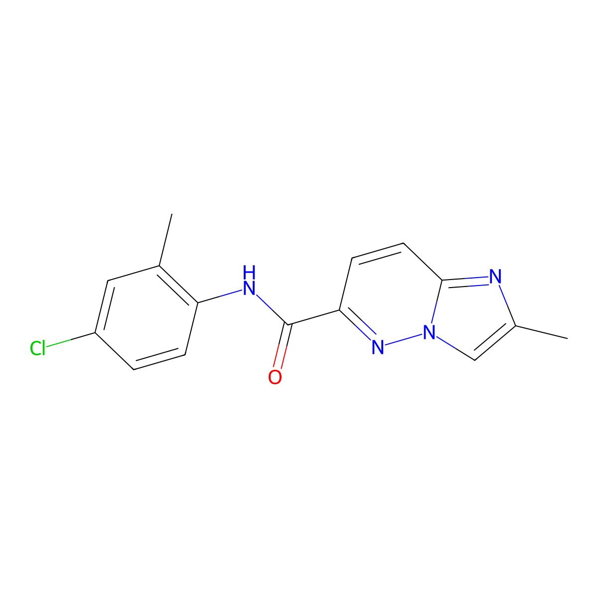 N-(4-chloro-2-methylphenyl)-2-methylimidazo[1,2-b]pyridazine-6-carboxamide molecular structure, CAS 2640948-65-6