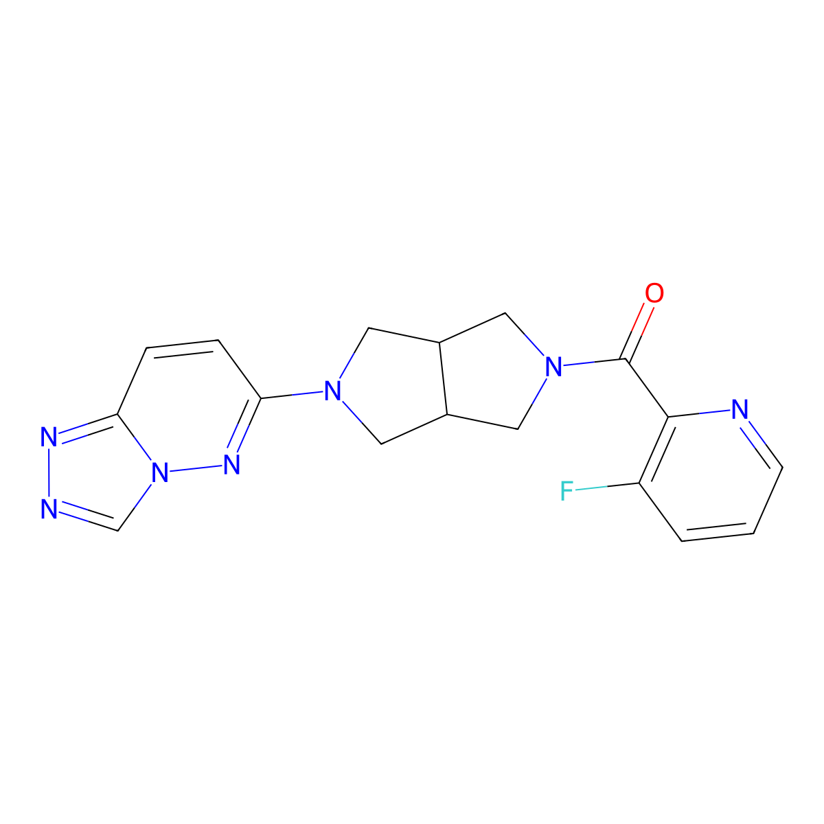 3-Fluoro-2-(5-{[1,2,4]triazolo[4,3-b]pyridazin-6-yl}-octahydropyrrolo[3,4-c]pyrrole-2-carbonyl)pyridine molecular structure, CAS 2640949-46-6
