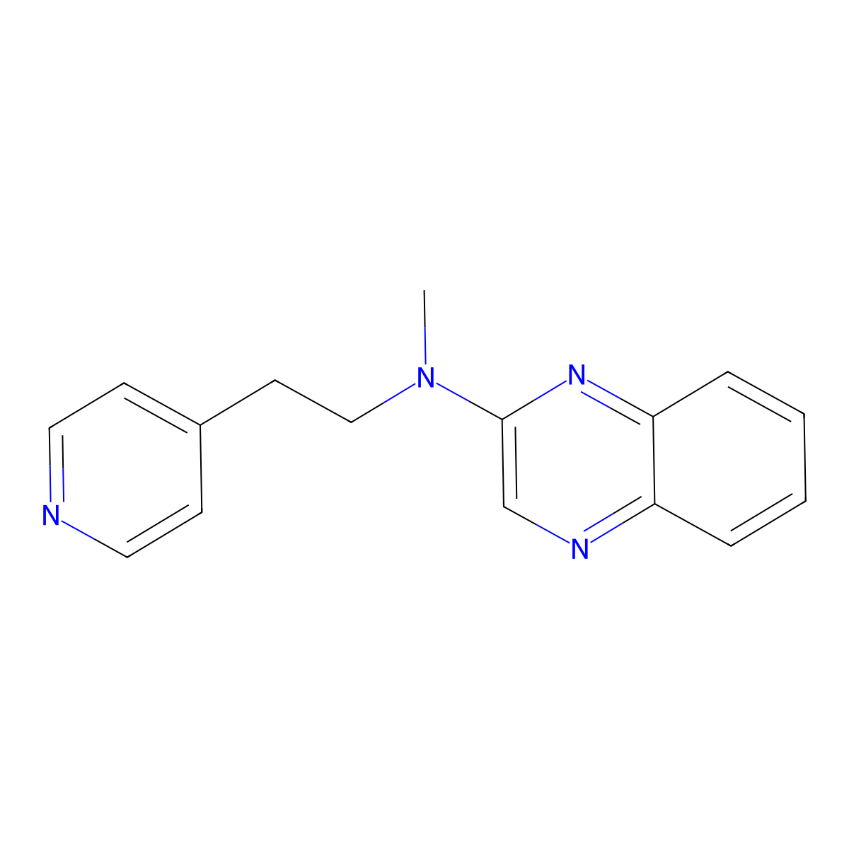 N-methyl-N-[2-(pyridin-4-yl)ethyl]quinoxalin-2-amine molecular structure, CAS 2640951-29-5