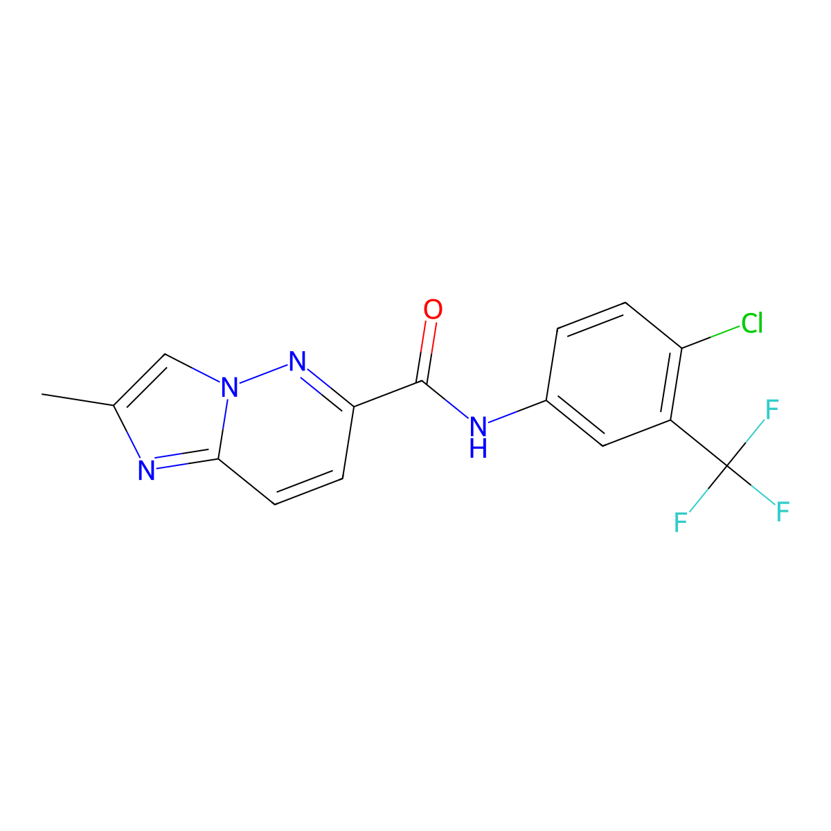 N-[4-chloro-3-(trifluoromethyl)phenyl]-2-methylimidazo[1,2-b]pyridazine-6-carboxamide molecular structure, CAS 2640951-62-6