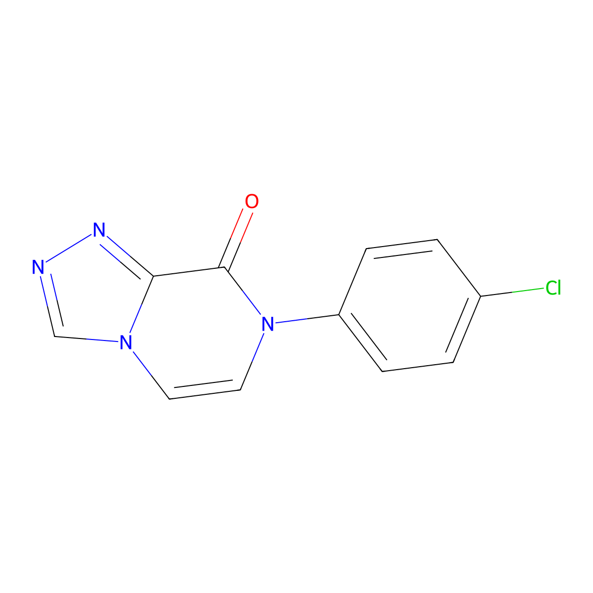 7-(4-chlorophenyl)-7H,8H-[1,2,4]triazolo[4,3-a]pyrazin-8-one molecular structure, CAS 2640951-69-3