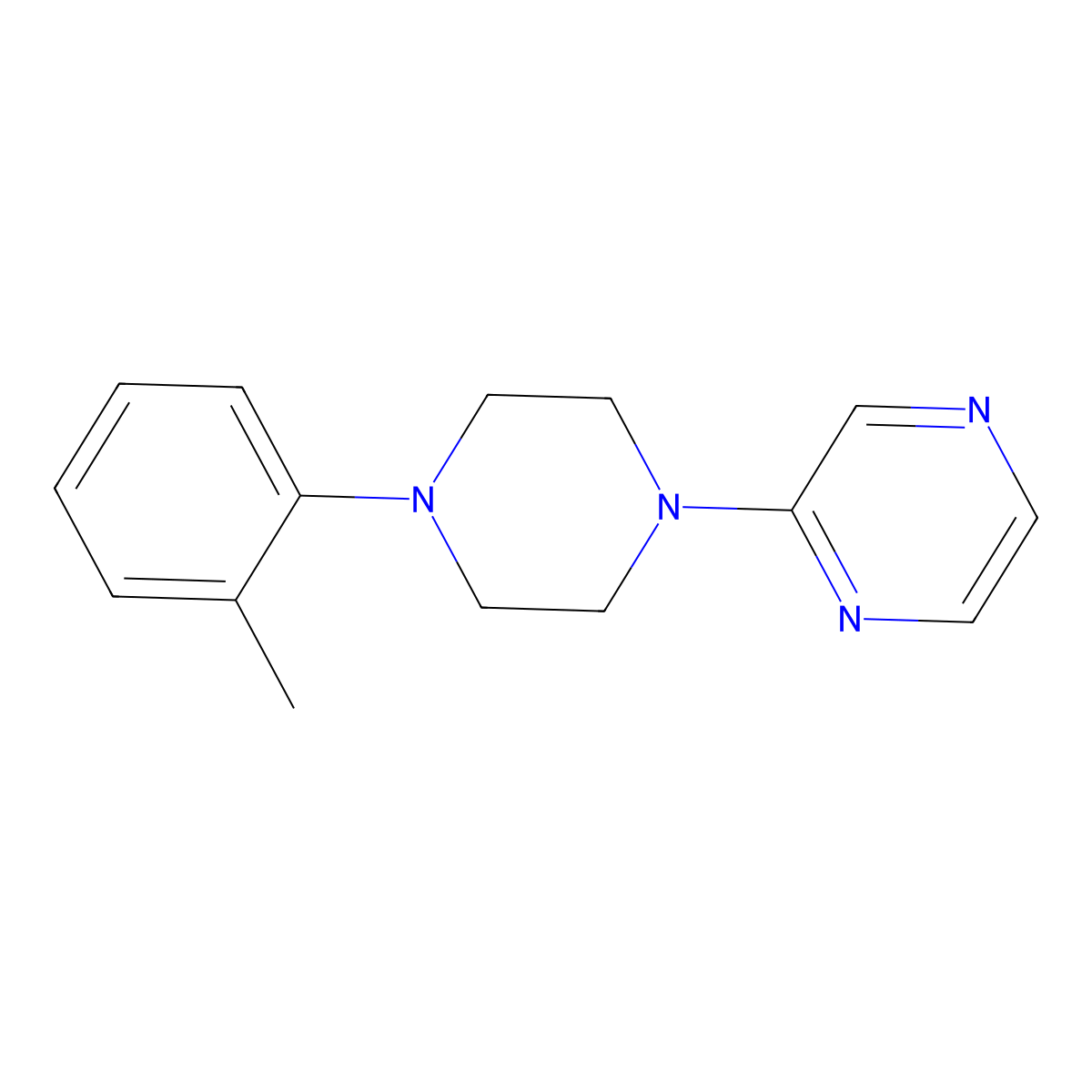 2-[4-(2-Methylphenyl)piperazin-1-yl]pyrazine molecular structure, CAS 2640952-08-3