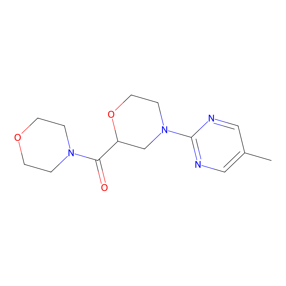 4-(5-Methylpyrimidin-2-yl)-2-(morpholine-4-carbonyl)morpholine molecular structure, CAS 2640952-11-8