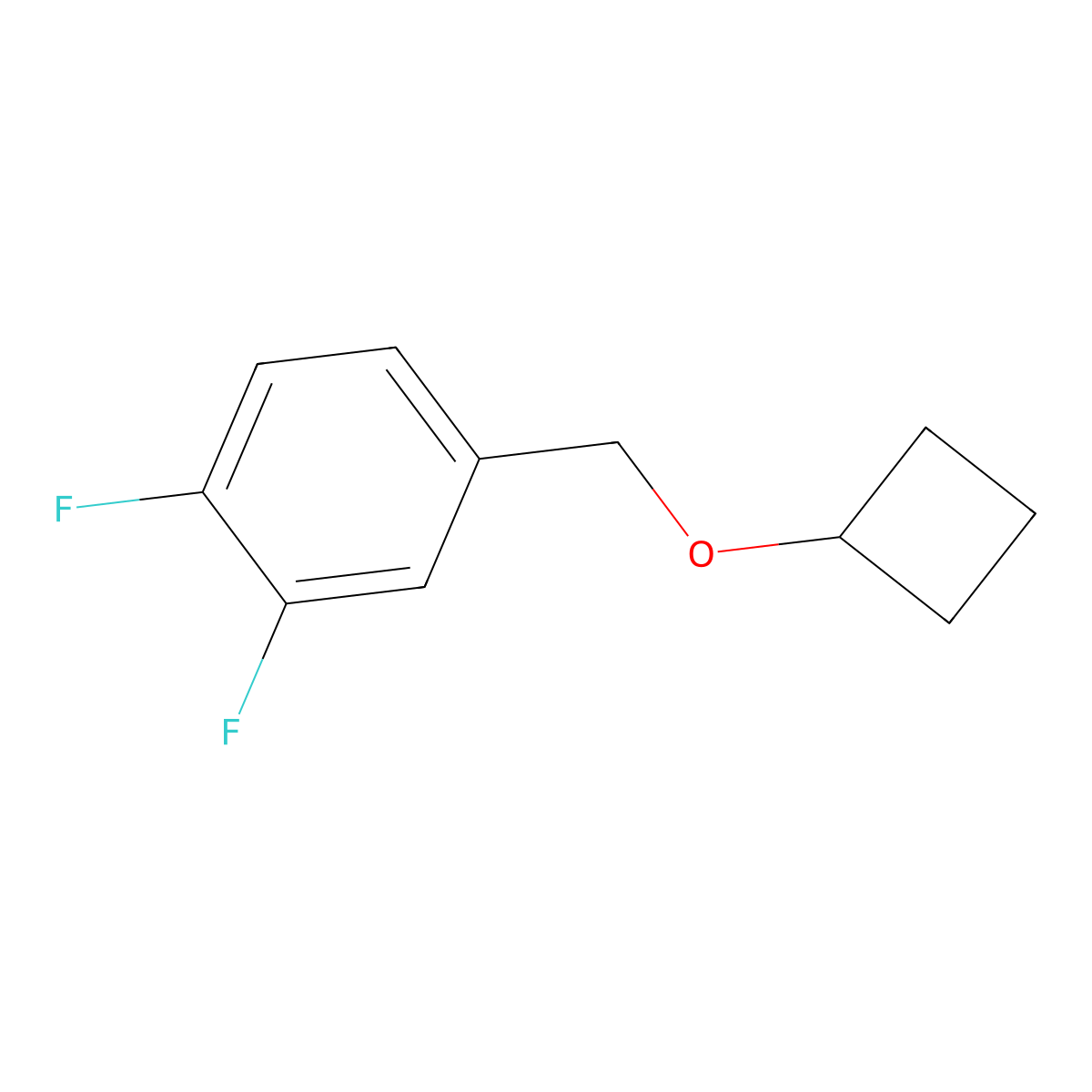 4-(Cyclobutoxymethyl)-1,2-difluorobenzene molecular structure, CAS 2640952-20-9