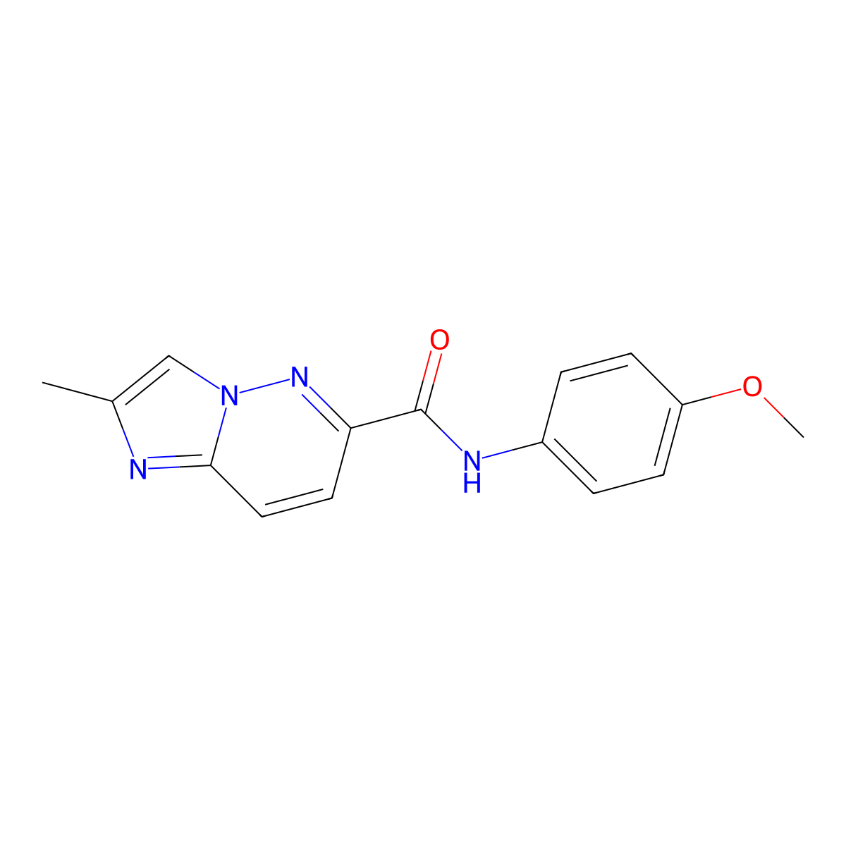 N-(4-methoxyphenyl)-2-methylimidazo[1,2-b]pyridazine-6-carboxamide molecular structure, CAS 2640952-44-7