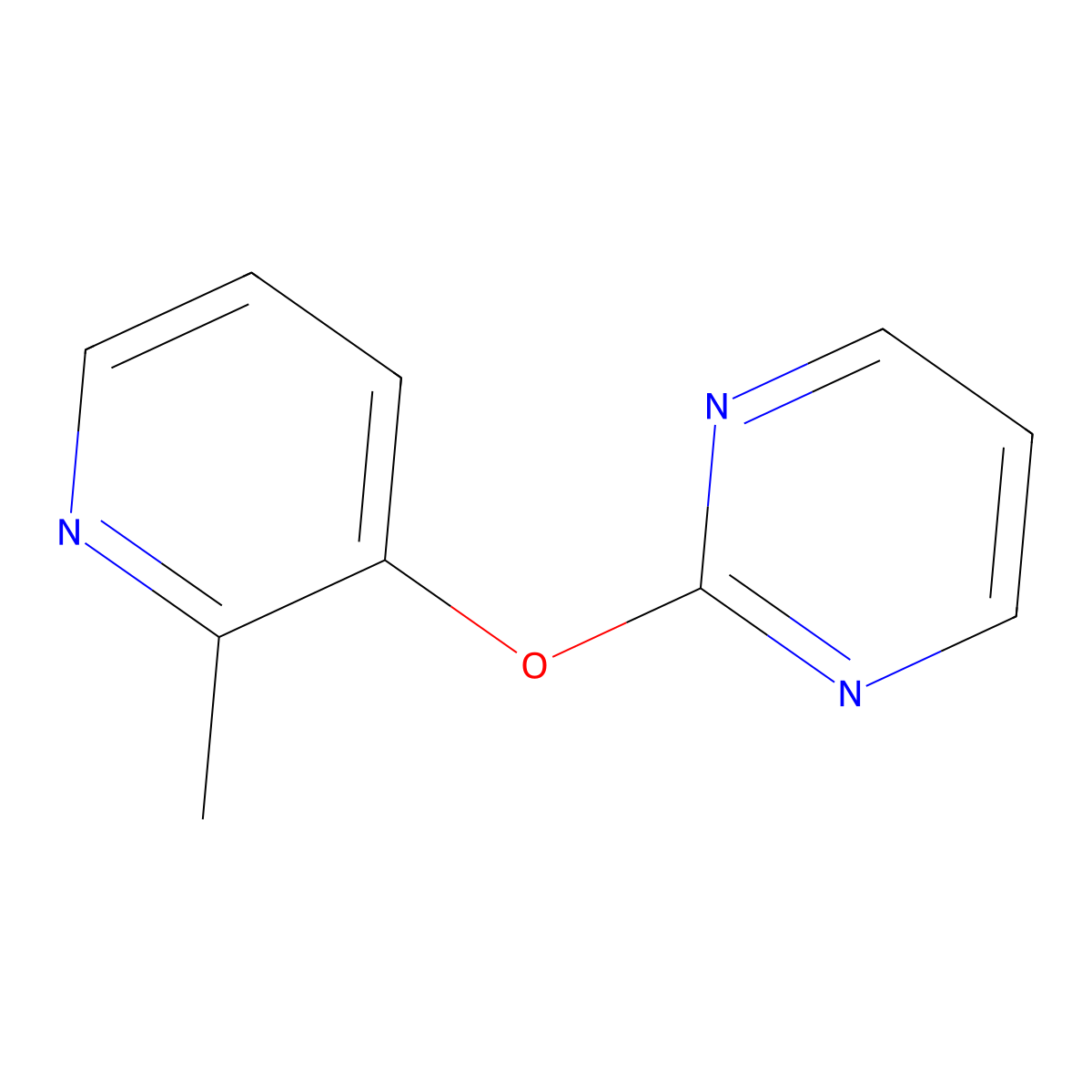 2-[(2-Methylpyridin-3-yl)oxy]pyrimidine molecular structure, CAS 2640952-66-3