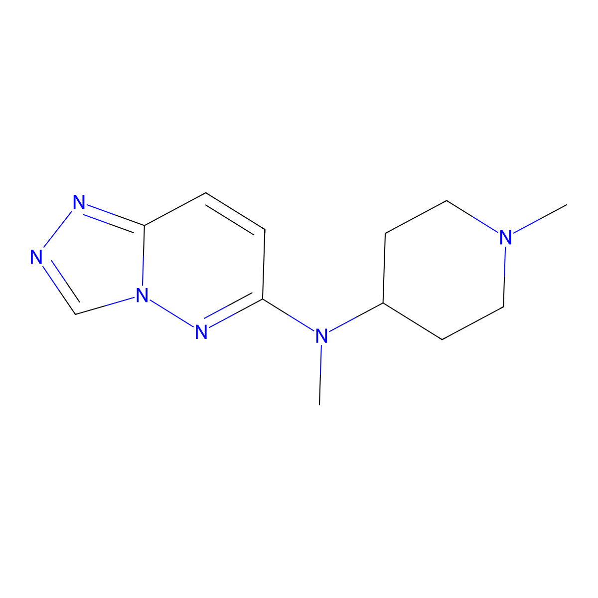 N,1-dimethyl-N-{[1,2,4]triazolo[4,3-b]pyridazin-6-yl}piperidin-4-amine molecular structure, CAS 2640953-01-9