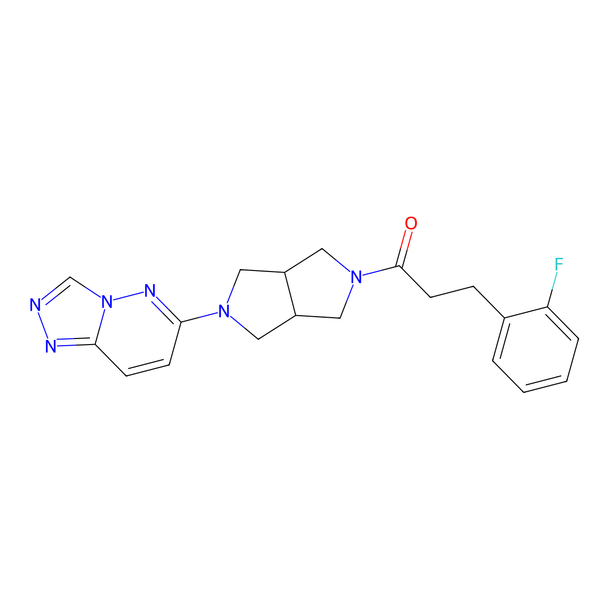 3-(2-Fluorophenyl)-1-(5-{[1,2,4]triazolo[4,3-b]pyridazin-6-yl}-octahydropyrrolo[3,4-c]pyrrol-2-yl)propan-1-one molecular structure, CAS 2640953-53-1