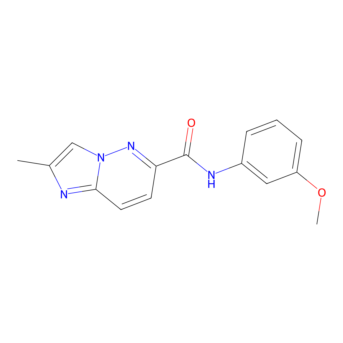 N-(3-methoxyphenyl)-2-methylimidazo[1,2-b]pyridazine-6-carboxamide molecular structure, CAS 2640954-83-0