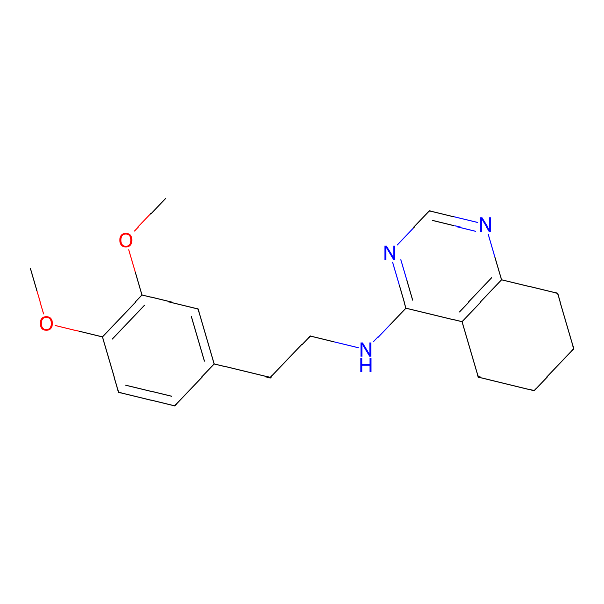 N-[2-(3,4-dimethoxyphenyl)ethyl]-5,6,7,8-tetrahydroquinazolin-4-amine molecular structure, CAS 2640954-99-8