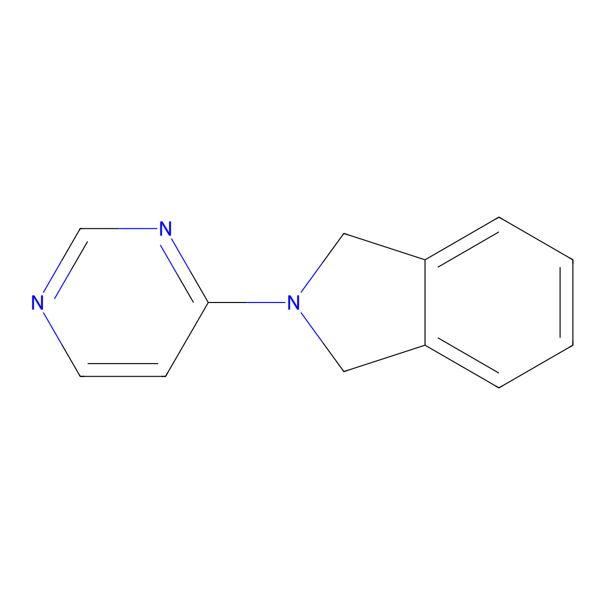 2-(pyrimidin-4-yl)-2,3-dihydro-1H-isoindole molecular structure, CAS 2640955-00-4