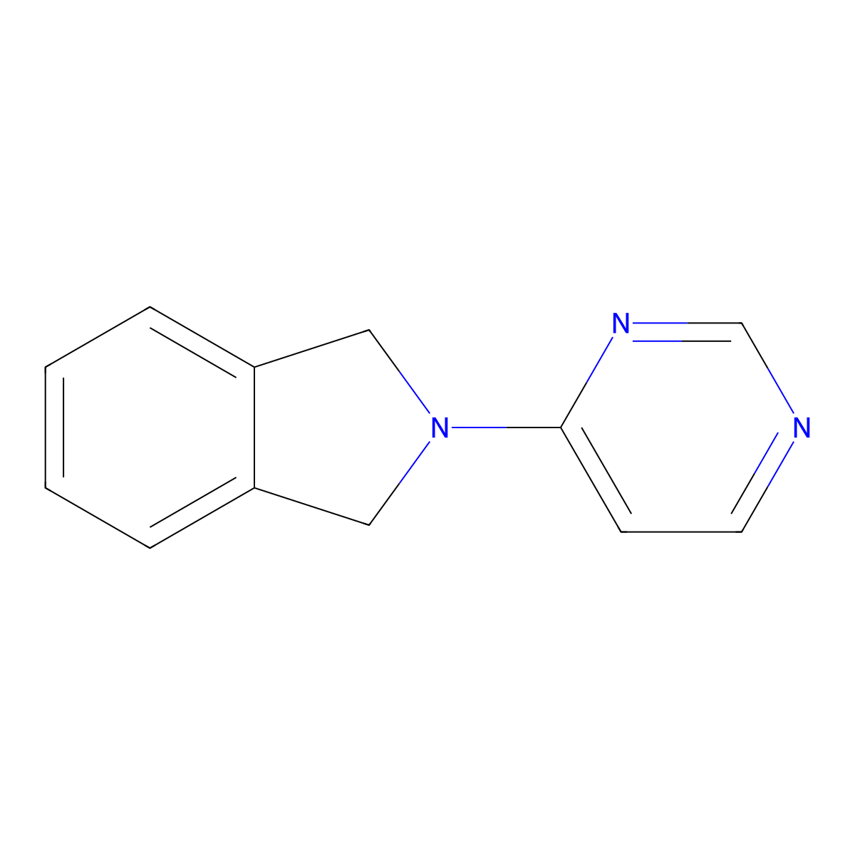 2-(pyrimidin-4-yl)-2,3-dihydro-1H-isoindole molecular structure, CAS 2640955-00-4