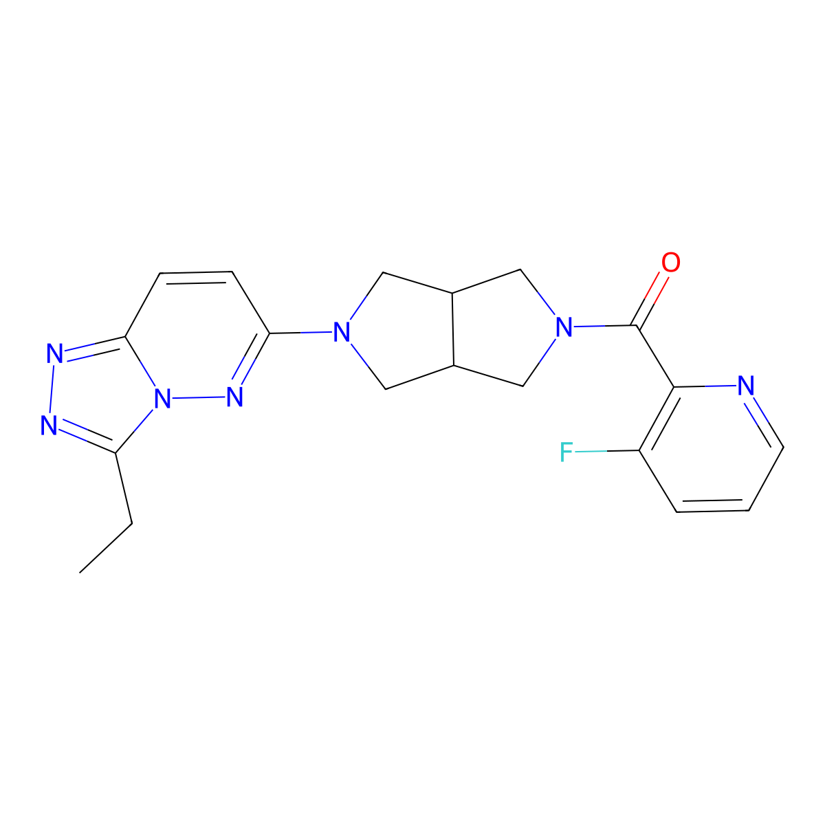 2-(5-{3-Ethyl-[1,2,4]triazolo[4,3-b]pyridazin-6-yl}-octahydropyrrolo[3,4-c]pyrrole-2-carbonyl)-3-fluoropyridine molecular structure, CAS 2640955-01-5