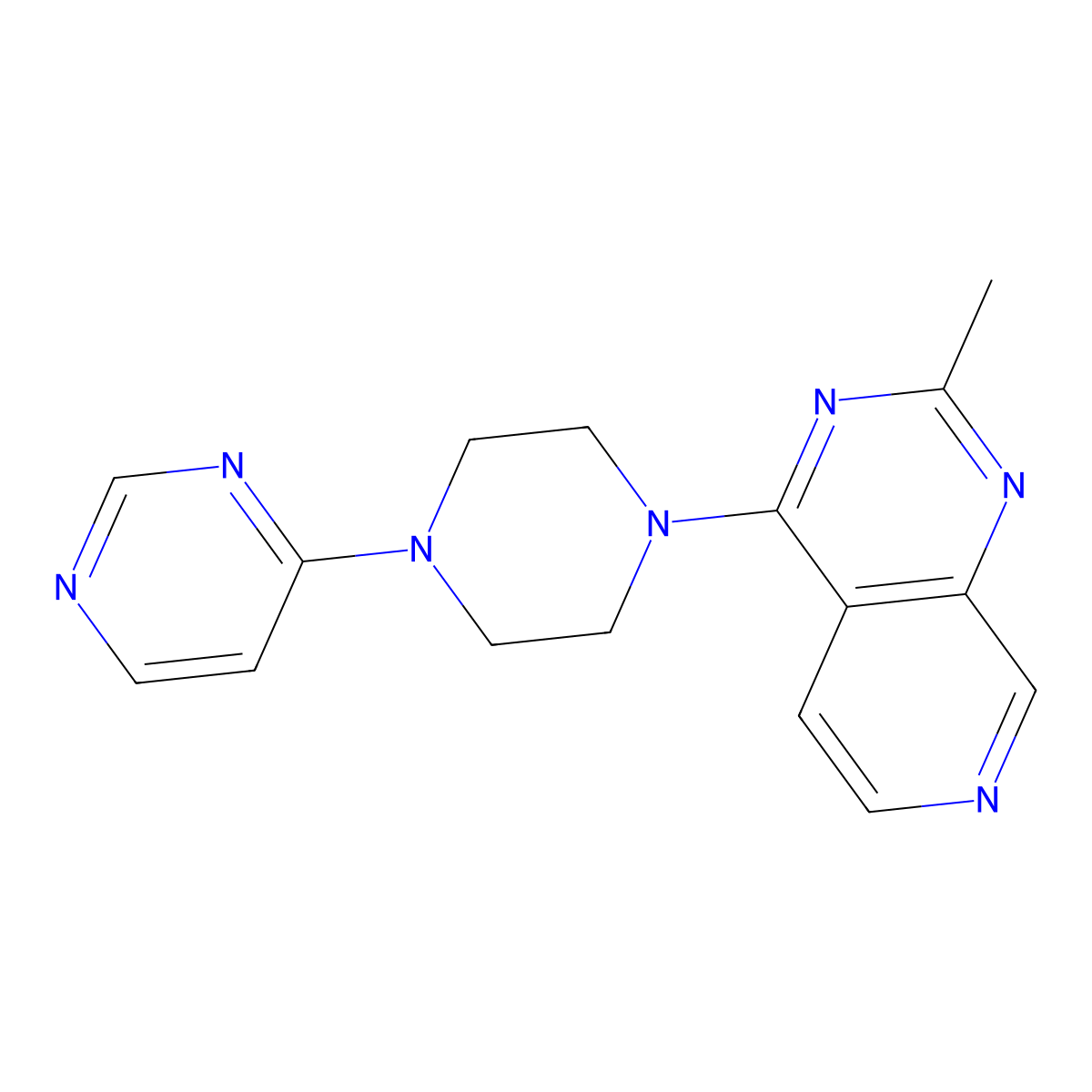 4-(4-{2-Methylpyrido[3,4-d]pyrimidin-4-yl}piperazin-1-yl)pyrimidine molecular structure, CAS 2640955-19-5