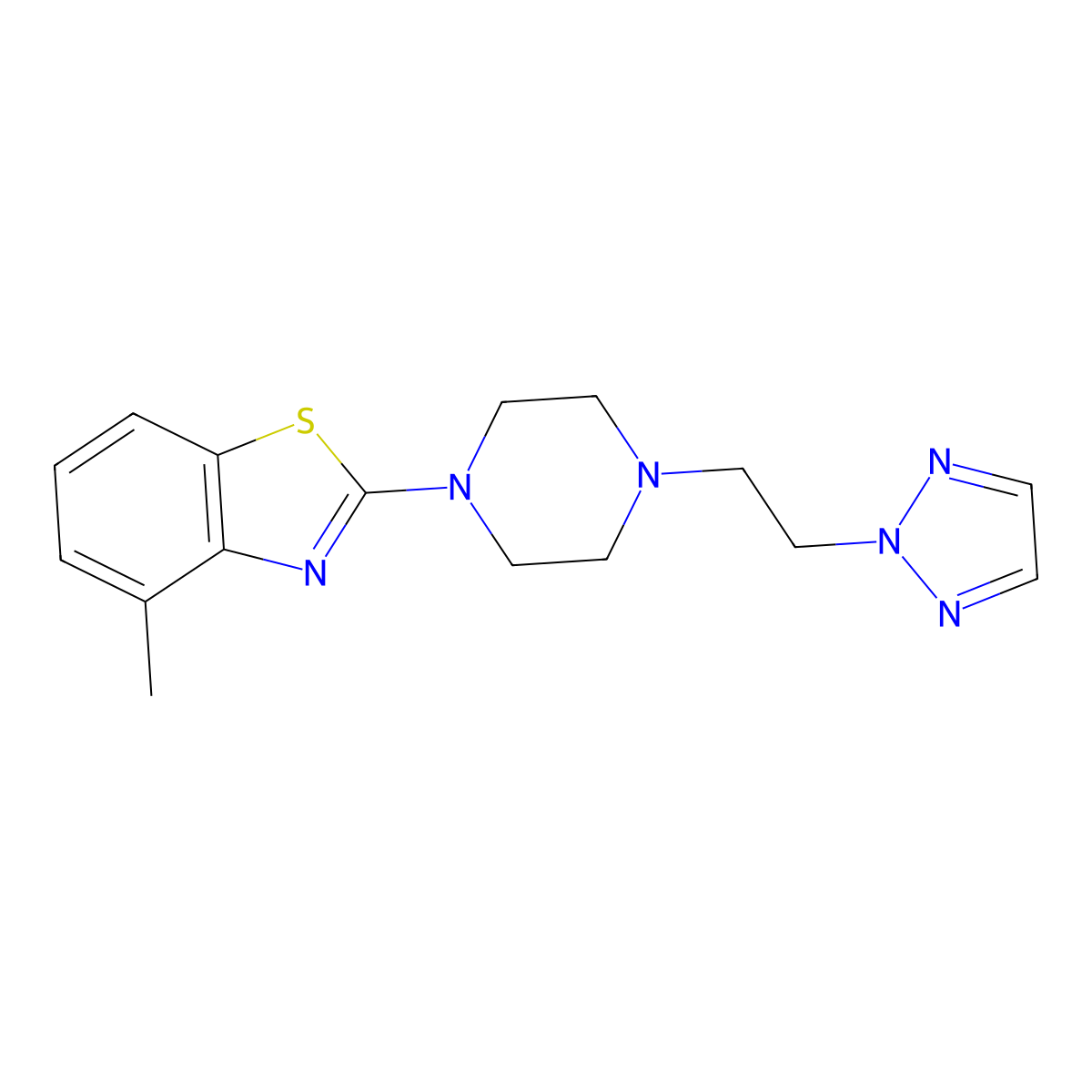 4-methyl-2-{4-[2-(2H-1,2,3-triazol-2-yl)ethyl]piperazin-1-yl}-1,3-benzothiazole molecular structure, CAS 2640955-27-5