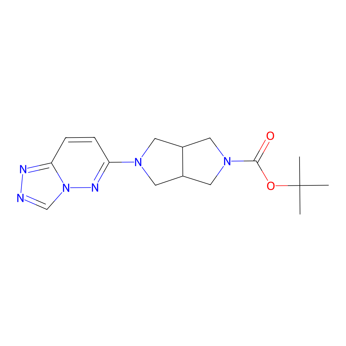 Tert-butyl 5-{[1,2,4]triazolo[4,3-b]pyridazin-6-yl}-octahydropyrrolo[3,4-c]pyrrole-2-carboxylate molecular structure, CAS 2640955-98-0