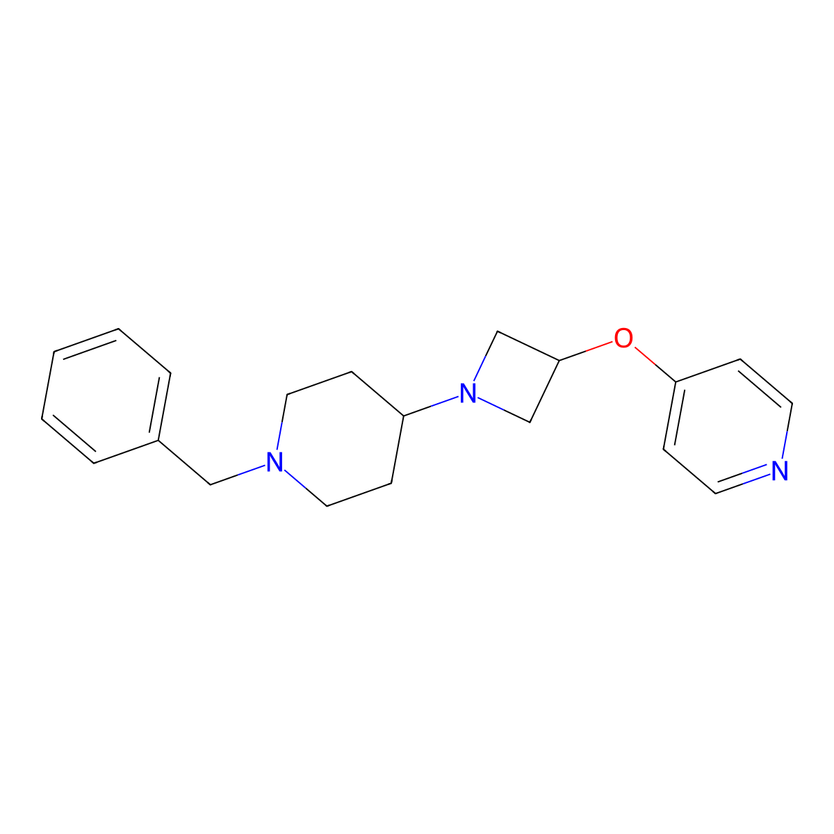 4-{[1-(1-Benzylpiperidin-4-yl)azetidin-3-yl]oxy}pyridine molecular structure, CAS 2640956-10-9