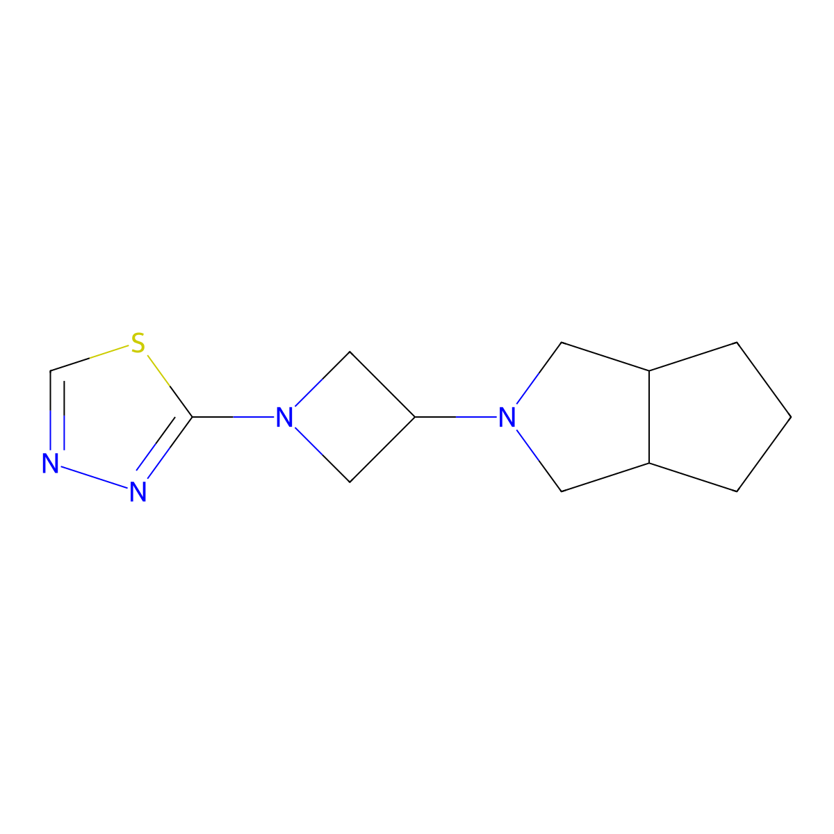 2-(3-{Octahydrocyclopenta[c]pyrrol-2-yl}azetidin-1-yl)-1,3,4-thiadiazole molecular structure, CAS 2640956-79-0