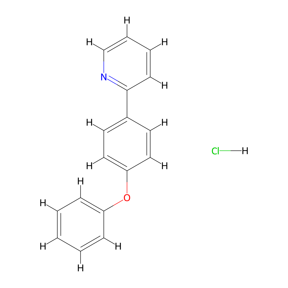 2-(4-Phenoxyphenyl)pyridine hydrochloride molecular structure, CAS 2640957-02-2