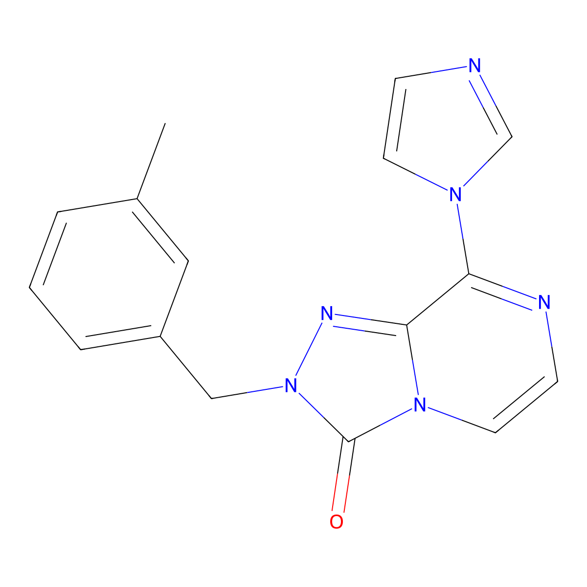 8-(1H-imidazol-1-yl)-2-[(3-methylphenyl)methyl]-2H,3H-[1,2,4]triazolo[4,3-a]pyrazin-3-one molecular structure, CAS 2640957-35-1