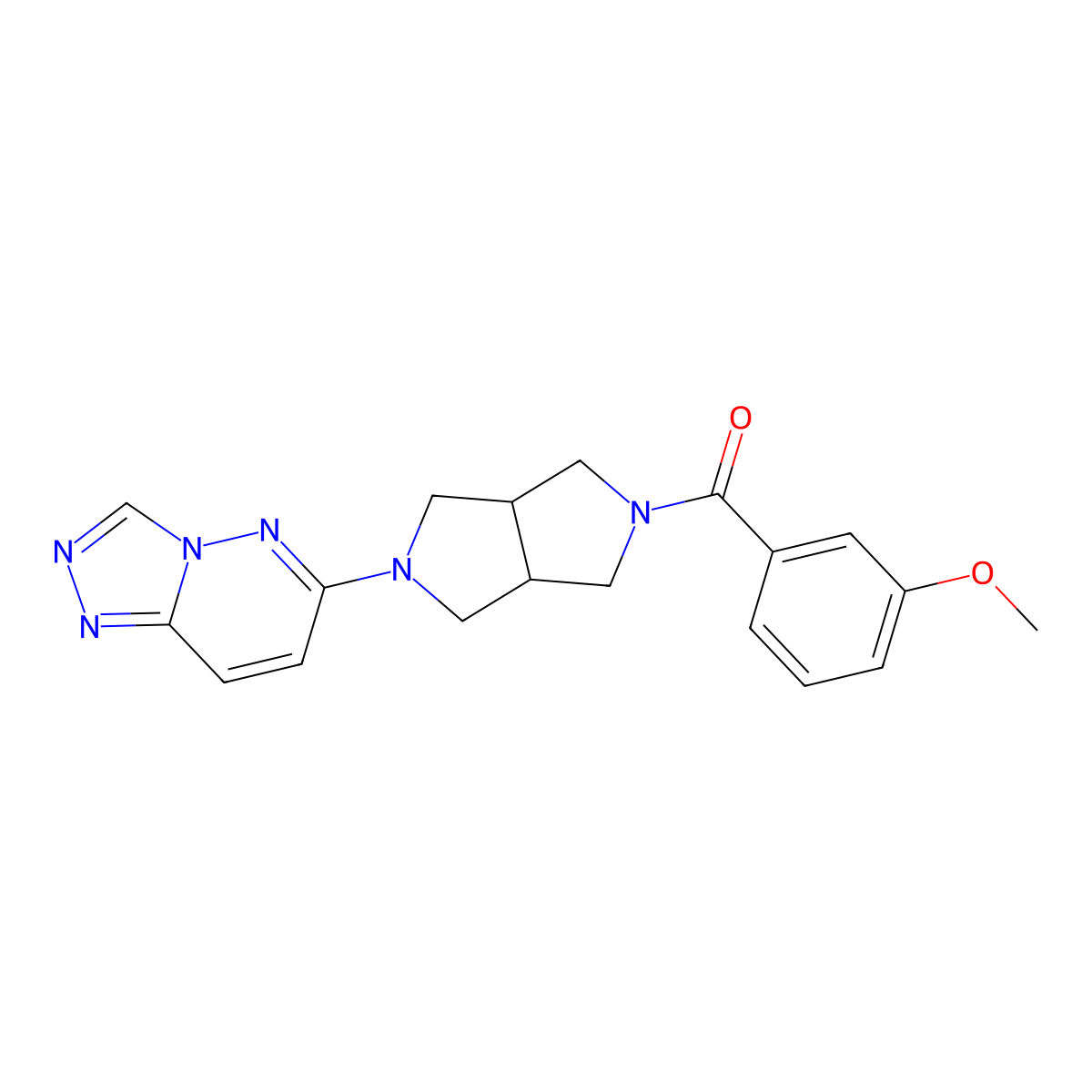 2-(3-Methoxybenzoyl)-5-{[1,2,4]triazolo[4,3-b]pyridazin-6-yl}-octahydropyrrolo[3,4-c]pyrrole molecular structure, CAS 2640957-61-3
