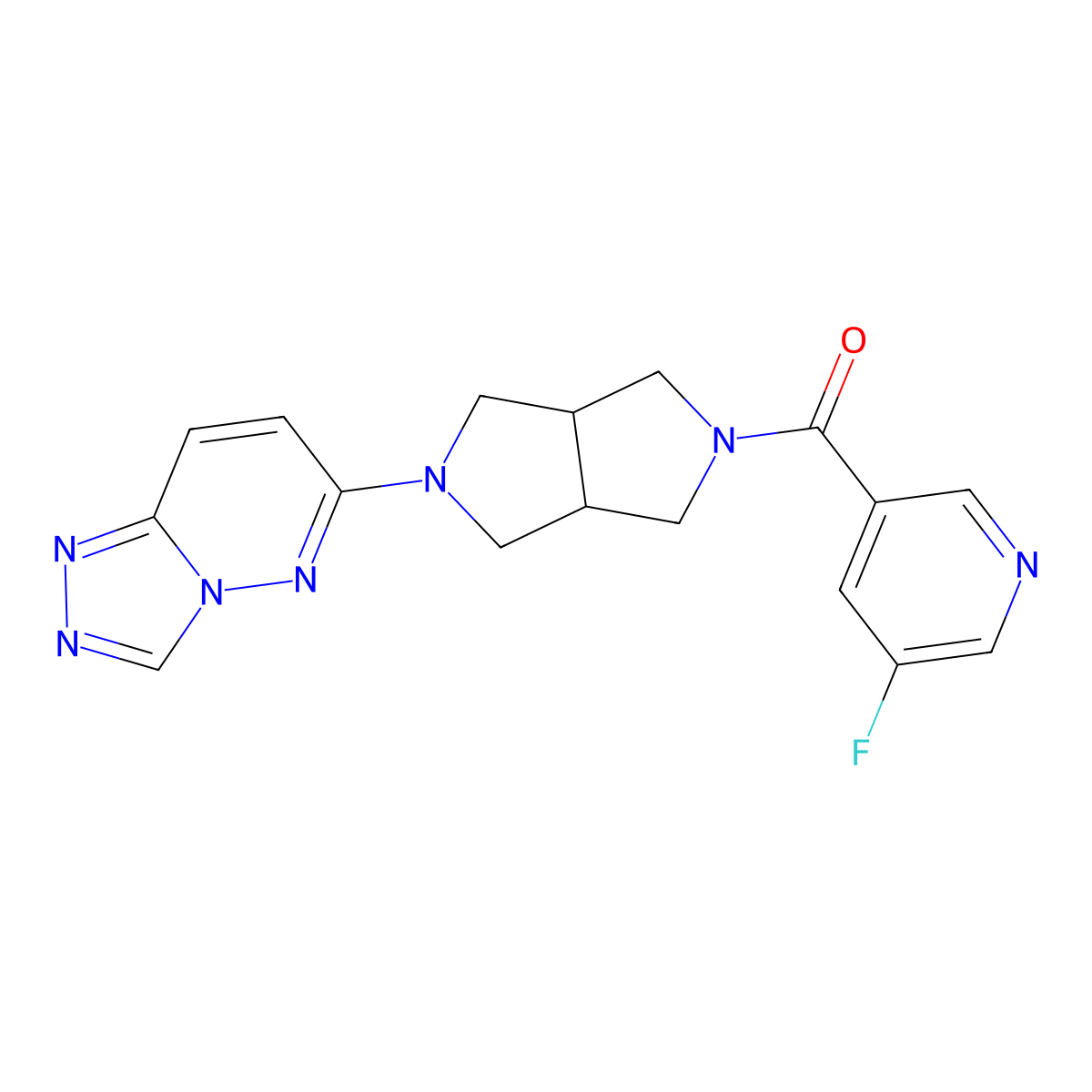 3-Fluoro-5-(5-{[1,2,4]triazolo[4,3-b]pyridazin-6-yl}-octahydropyrrolo[3,4-c]pyrrole-2-carbonyl)pyridine molecular structure, CAS 2640958-82-1