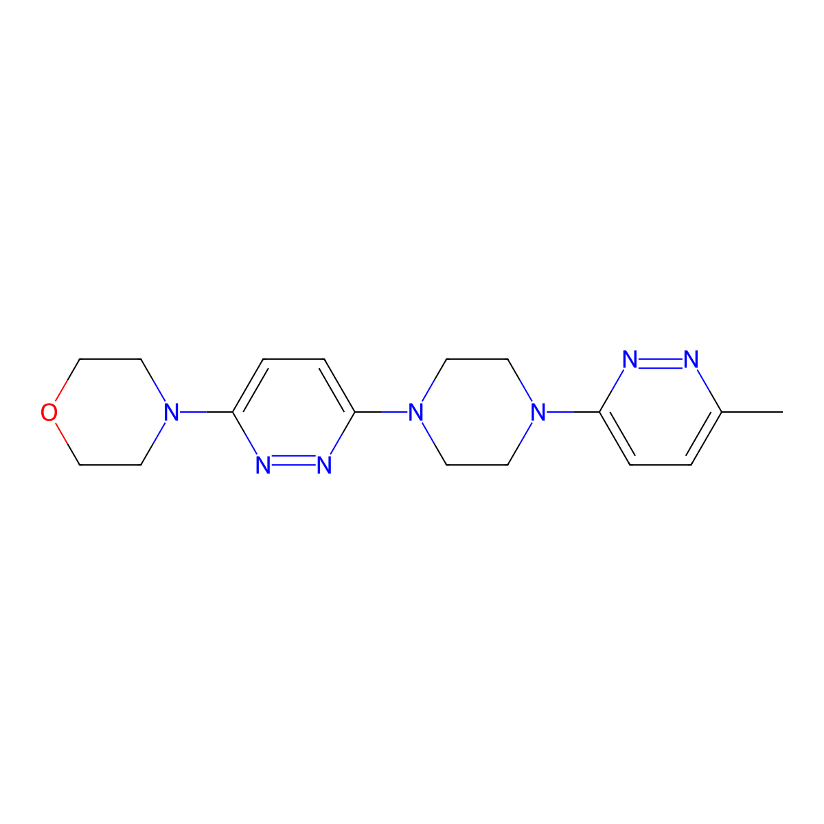 4-{6-[4-(6-Methylpyridazin-3-yl)piperazin-1-yl]pyridazin-3-yl}morpholine molecular structure, CAS 2640959-85-7
