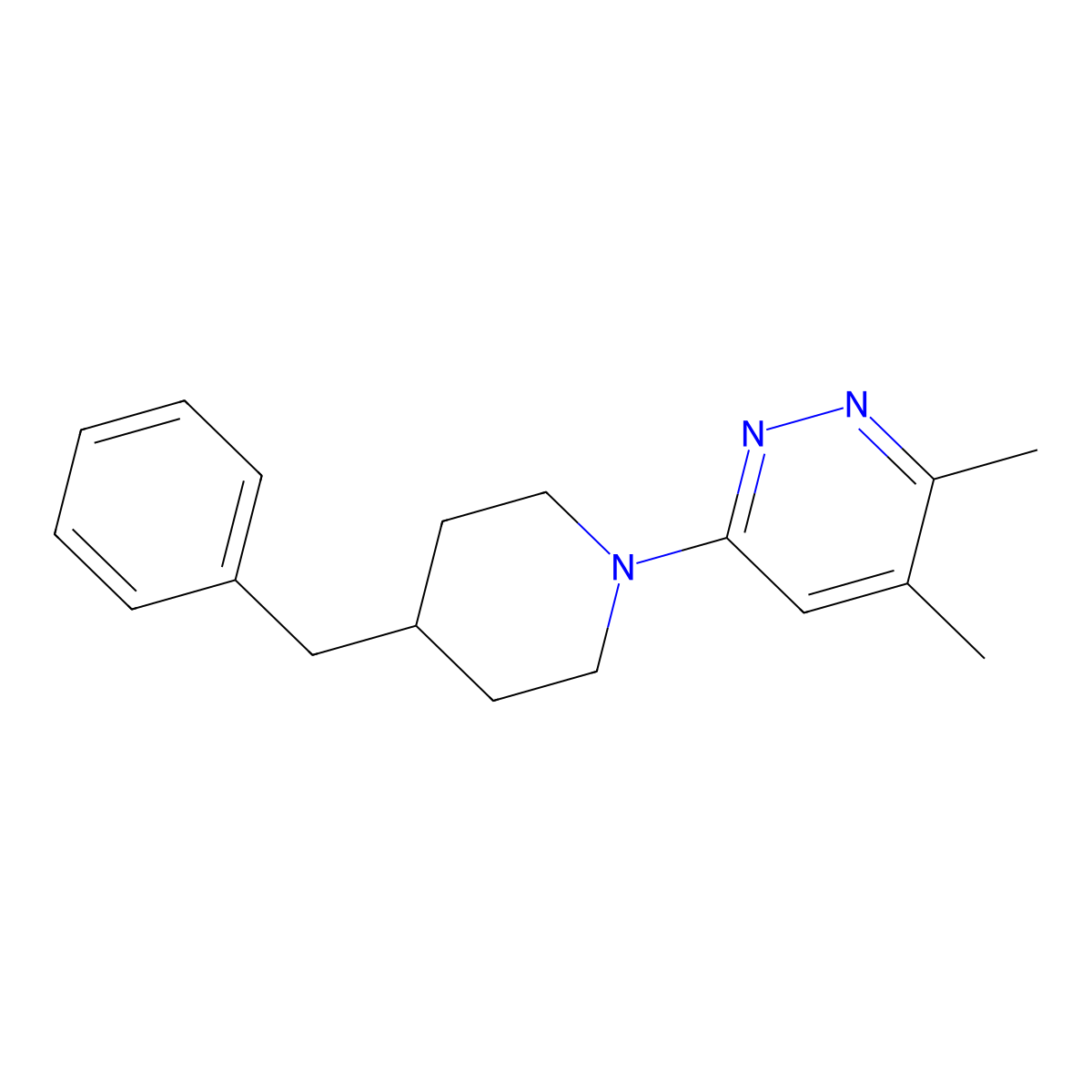 6-(4-Benzylpiperidin-1-yl)-3,4-dimethylpyridazine molecular structure, CAS 2640961-17-5