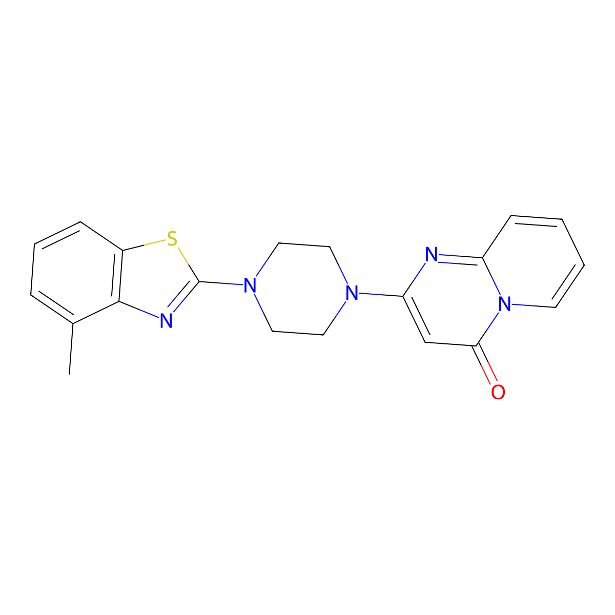 2-[4-(4-methyl-1,3-benzothiazol-2-yl)piperazin-1-yl]-4H-pyrido[1,2-a]pyrimidin-4-one molecular structure, CAS 2640961-44-8