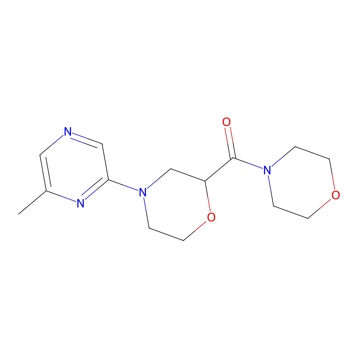 4-(6-Methylpyrazin-2-yl)-2-(morpholine-4-carbonyl)morpholine molecular structure, CAS 2640962-52-1