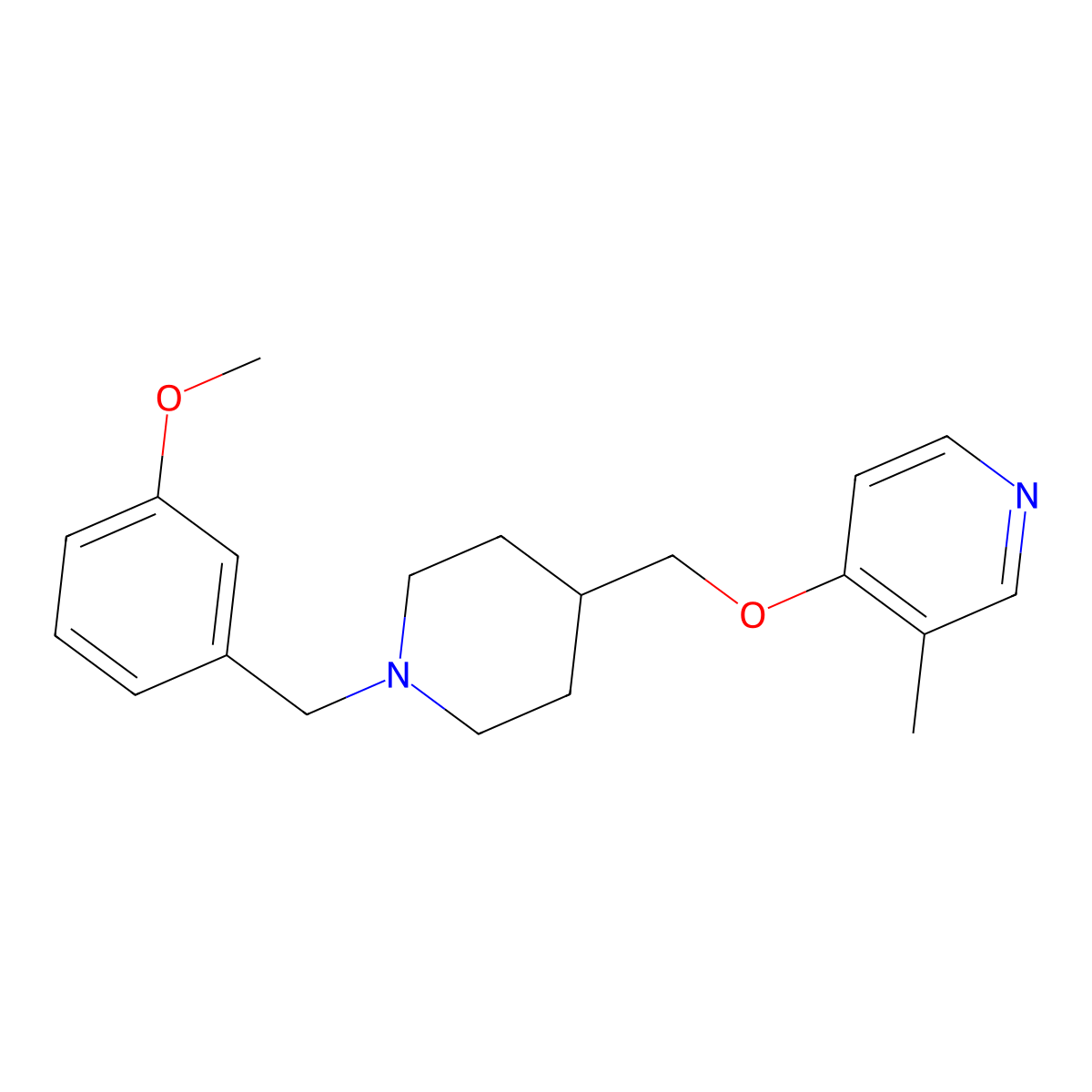 4-({1-[(3-Methoxyphenyl)methyl]piperidin-4-yl}methoxy)-3-methylpyridine molecular structure, CAS 2640962-74-7