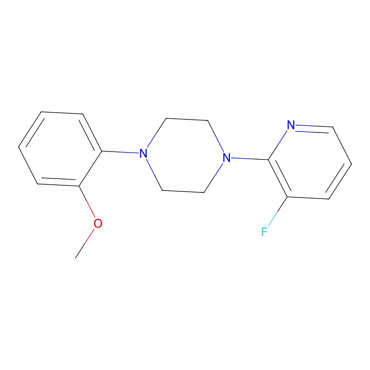 1-(3-Fluoropyridin-2-yl)-4-(2-methoxyphenyl)piperazine molecular structure, CAS 2640962-85-0