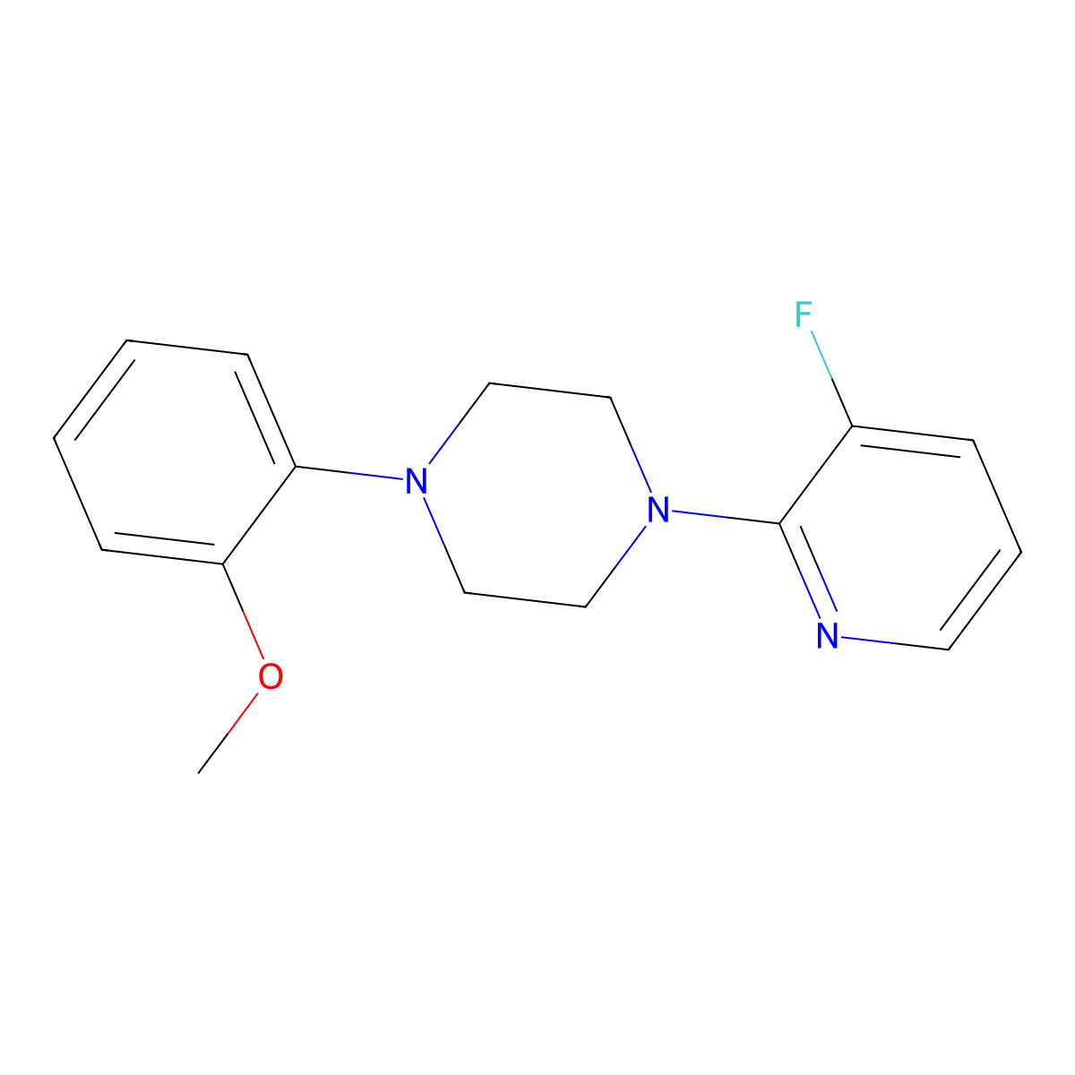1-(3-Fluoropyridin-2-yl)-4-(2-methoxyphenyl)piperazine molecular structure, CAS 2640962-85-0