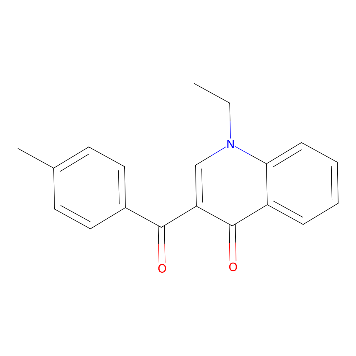 1-Ethyl-3-(4-methylbenzoyl)-1,4-dihydroquinolin-4-one molecular structure, CAS 2640963-39-7