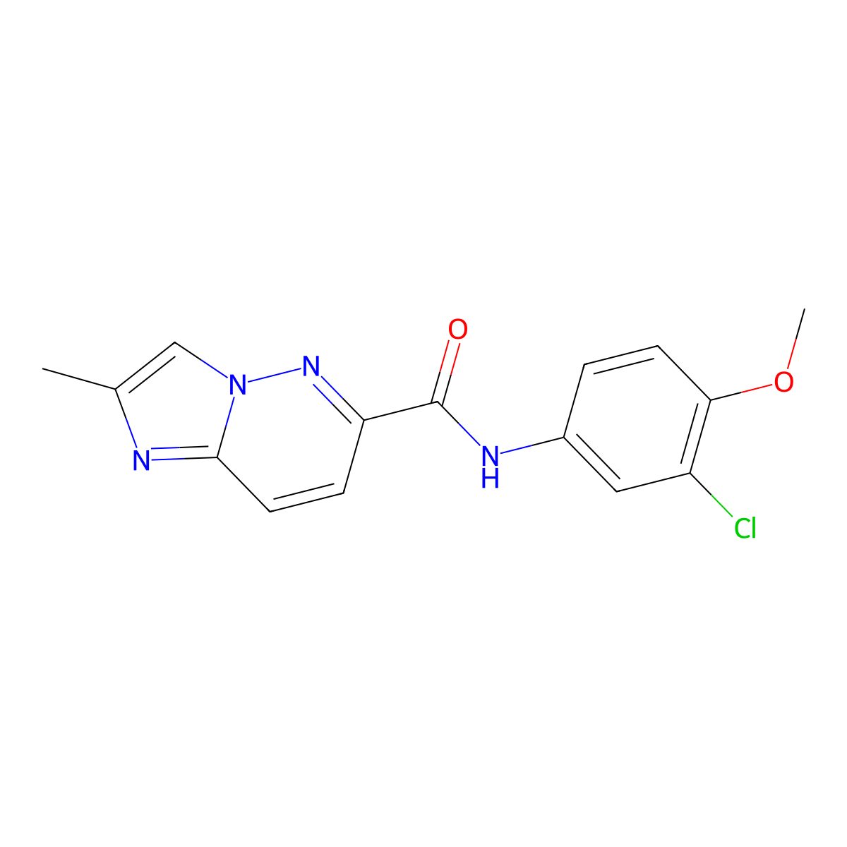 N-(3-chloro-4-methoxyphenyl)-2-methylimidazo[1,2-b]pyridazine-6-carboxamide molecular structure, CAS 2640963-49-9