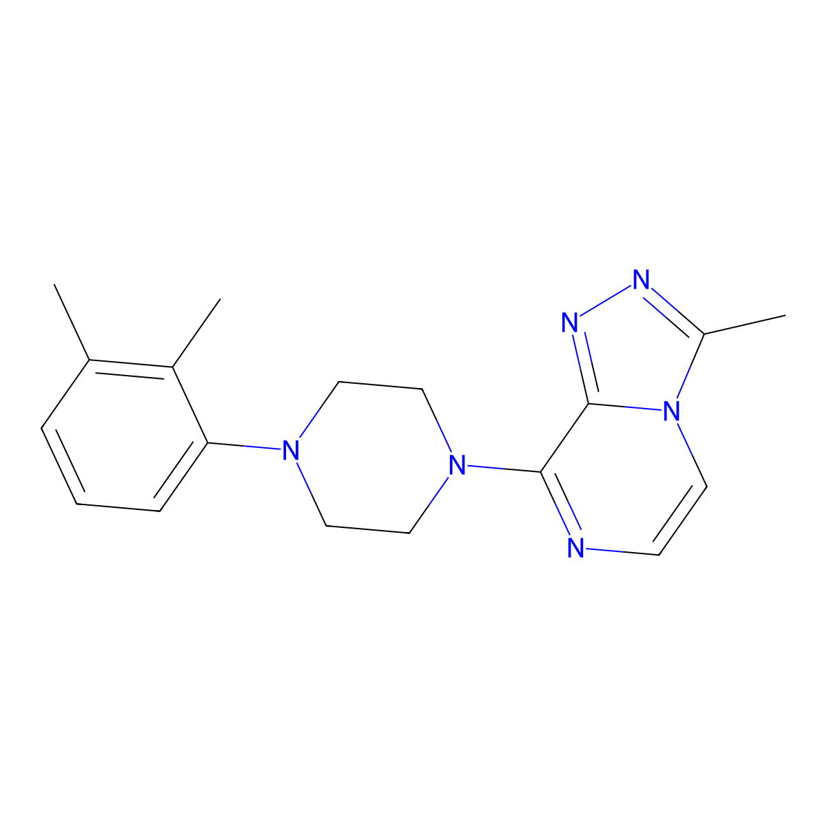 1-(2,3-Dimethylphenyl)-4-{3-methyl-[1,2,4]triazolo[4,3-a]pyrazin-8-yl}piperazine molecular structure, CAS 2640964-21-0