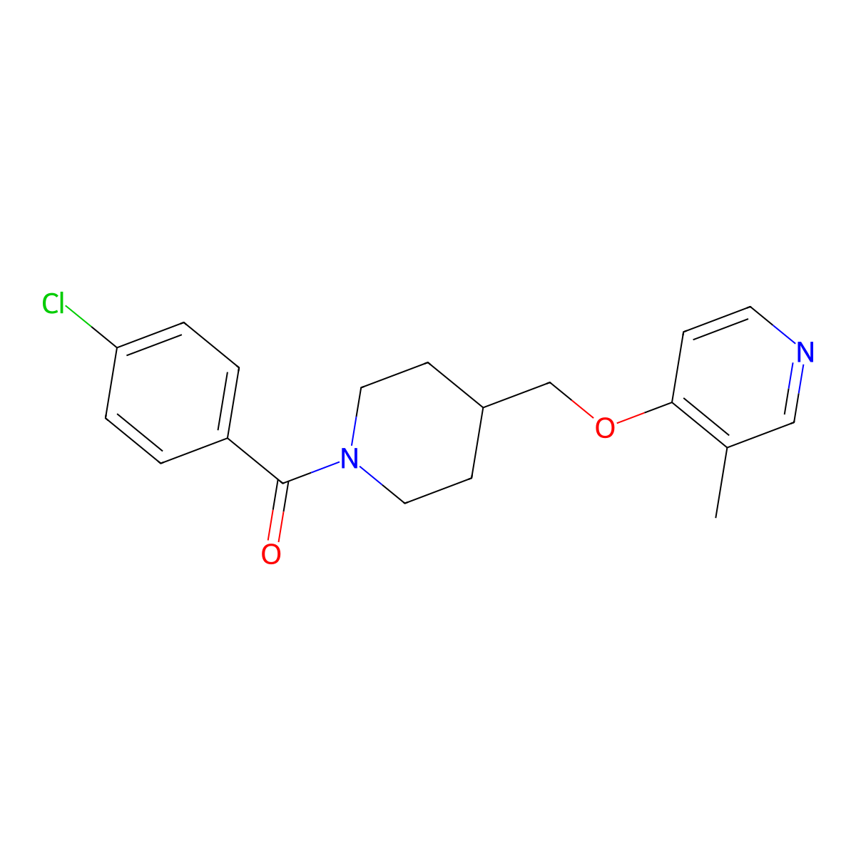 4-{[1-(4-Chlorobenzoyl)piperidin-4-yl]methoxy}-3-methylpyridine molecular structure, CAS 2640964-47-0