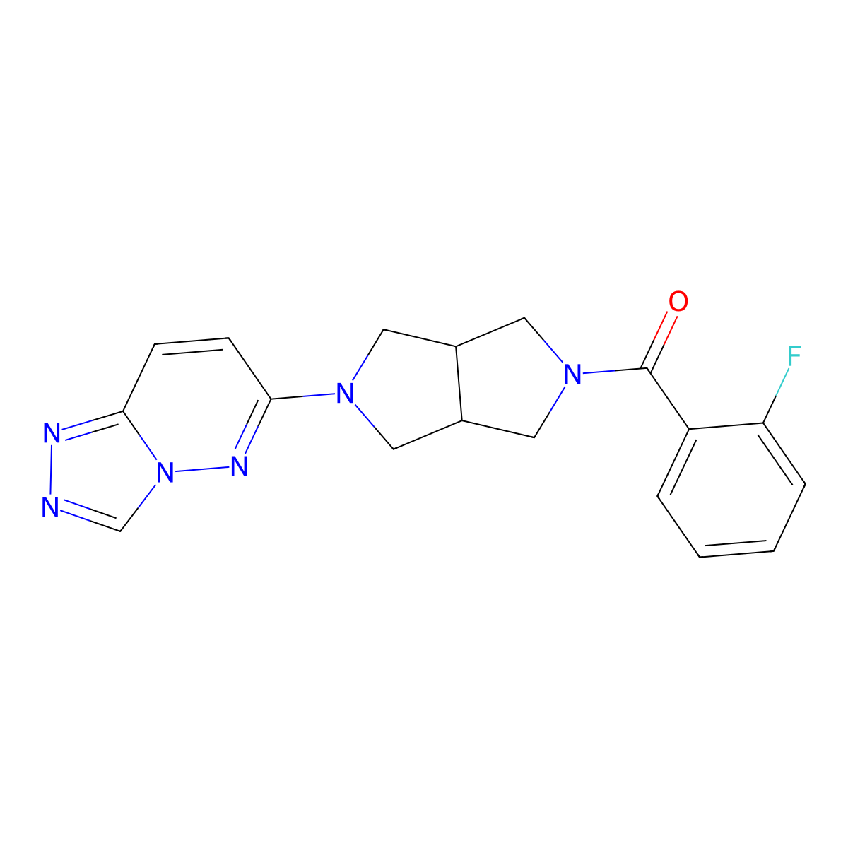 2-(2-Fluorobenzoyl)-5-{[1,2,4]triazolo[4,3-b]pyridazin-6-yl}-octahydropyrrolo[3,4-c]pyrrole molecular structure, CAS 2640964-53-8