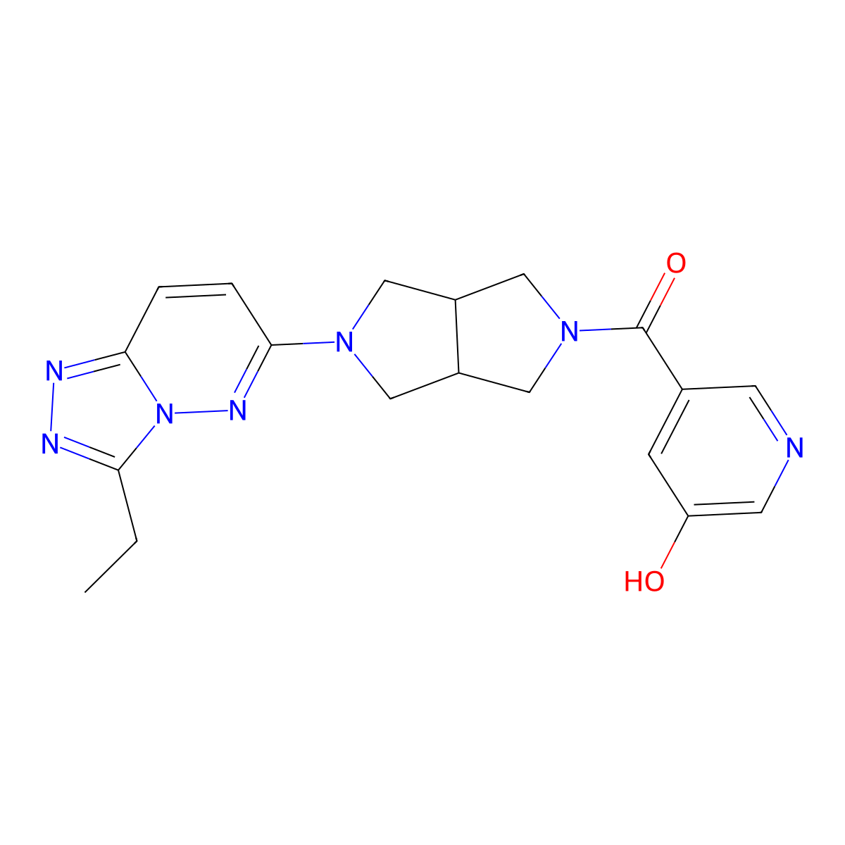 5-(5-{3-Ethyl-[1,2,4]triazolo[4,3-b]pyridazin-6-yl}-octahydropyrrolo[3,4-c]pyrrole-2-carbonyl)pyridin-3-ol molecular structure, CAS 2640964-87-8
