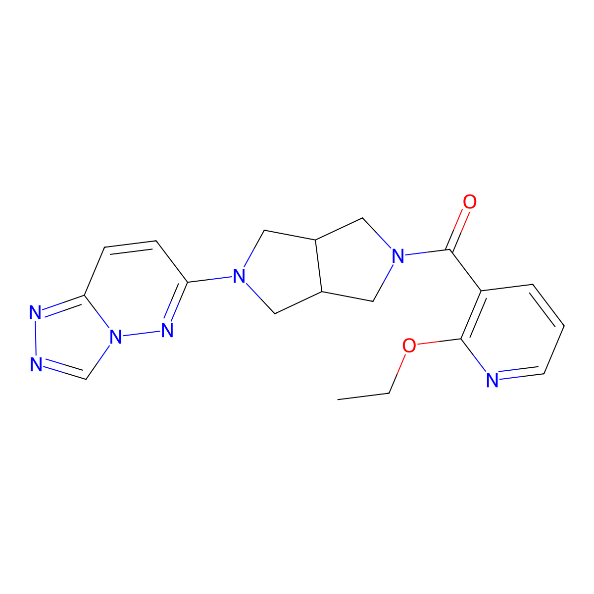 2-Ethoxy-3-(5-{[1,2,4]triazolo[4,3-b]pyridazin-6-yl}-octahydropyrrolo[3,4-c]pyrrole-2-carbonyl)pyridine molecular structure, CAS 2640964-97-0